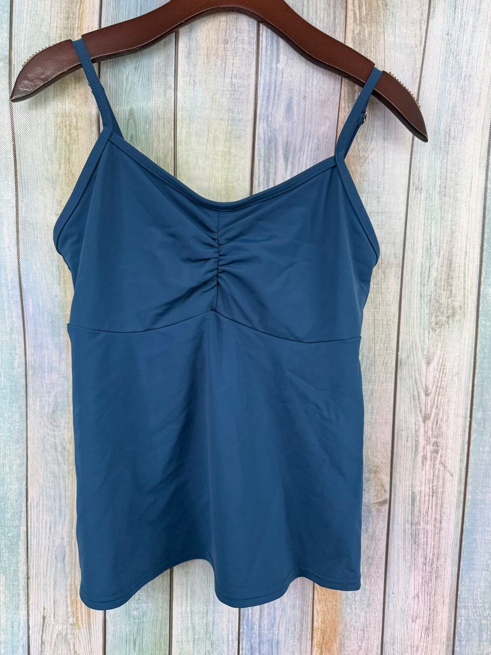 Lime Ricki Swim Suit Top Blue Size Medium Tankini NEW Indigo Babydoll Vacation